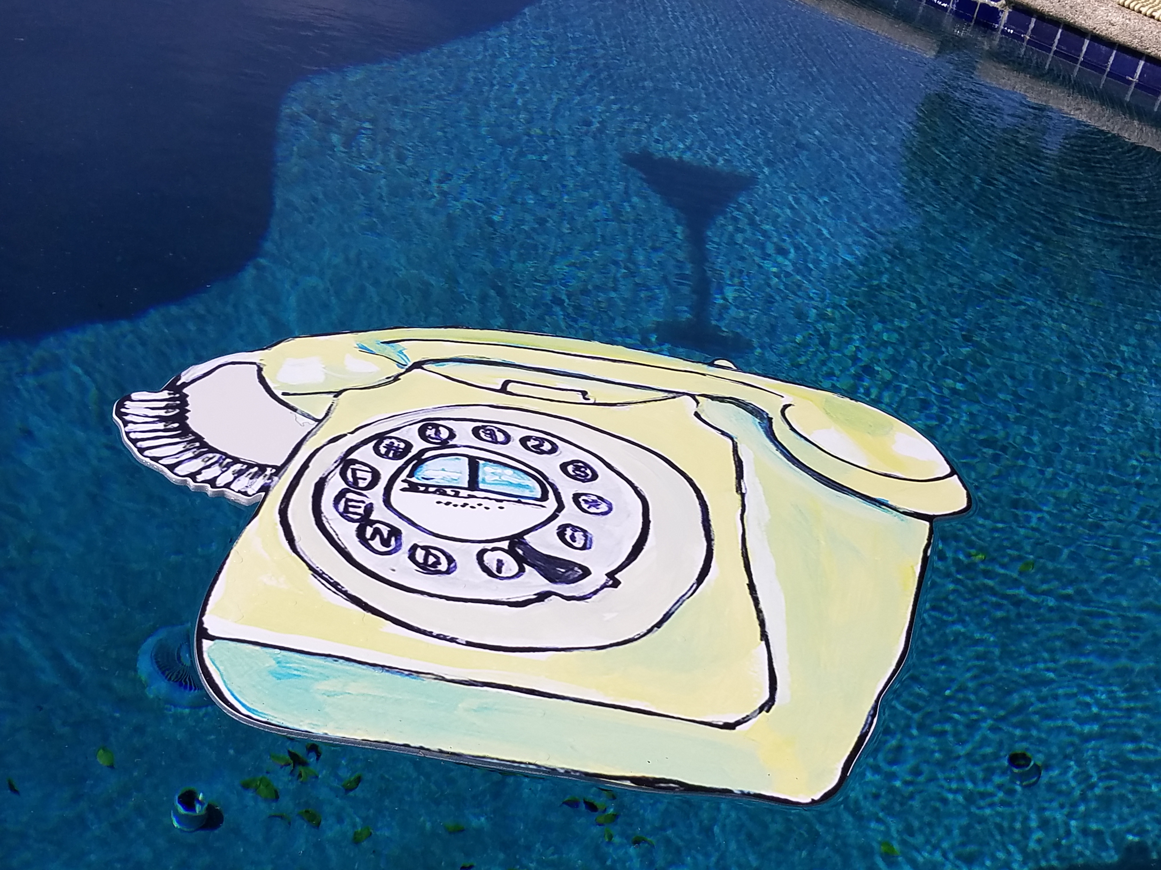 floating phone pool